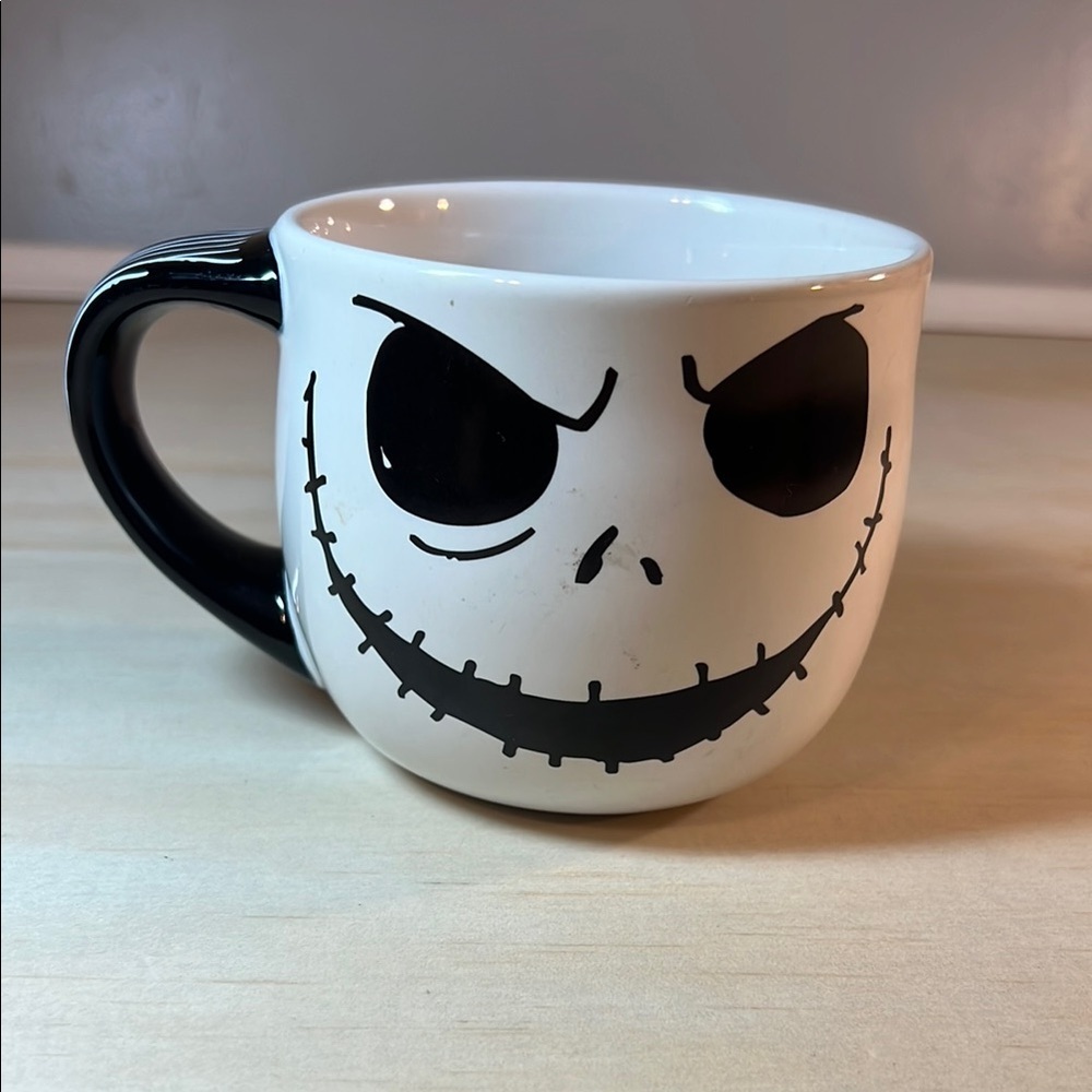Jack Skellington Black and White Mug Disney NWOT
